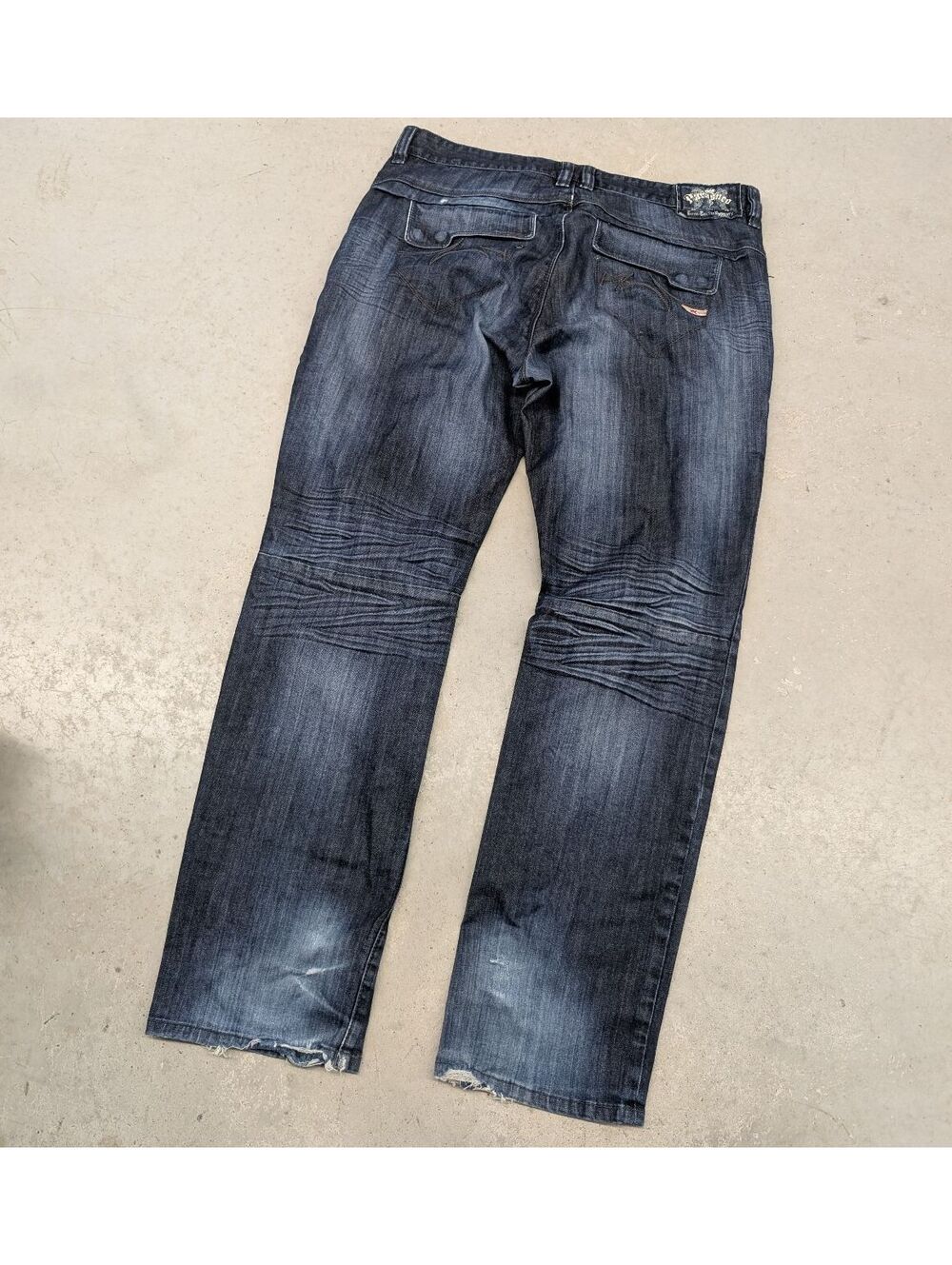 Y2K Parasuco Denim Legend Reggae Fit Faded Dark Blue Jeans